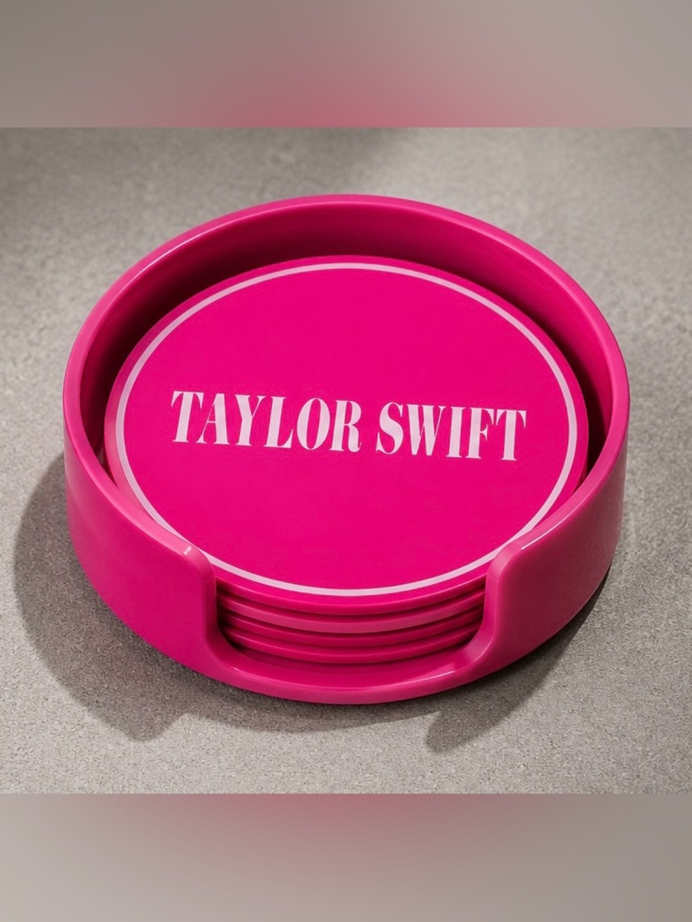 Taylor Swift Inspired 3D Printed Coaster Set with Holder 4 Coasters